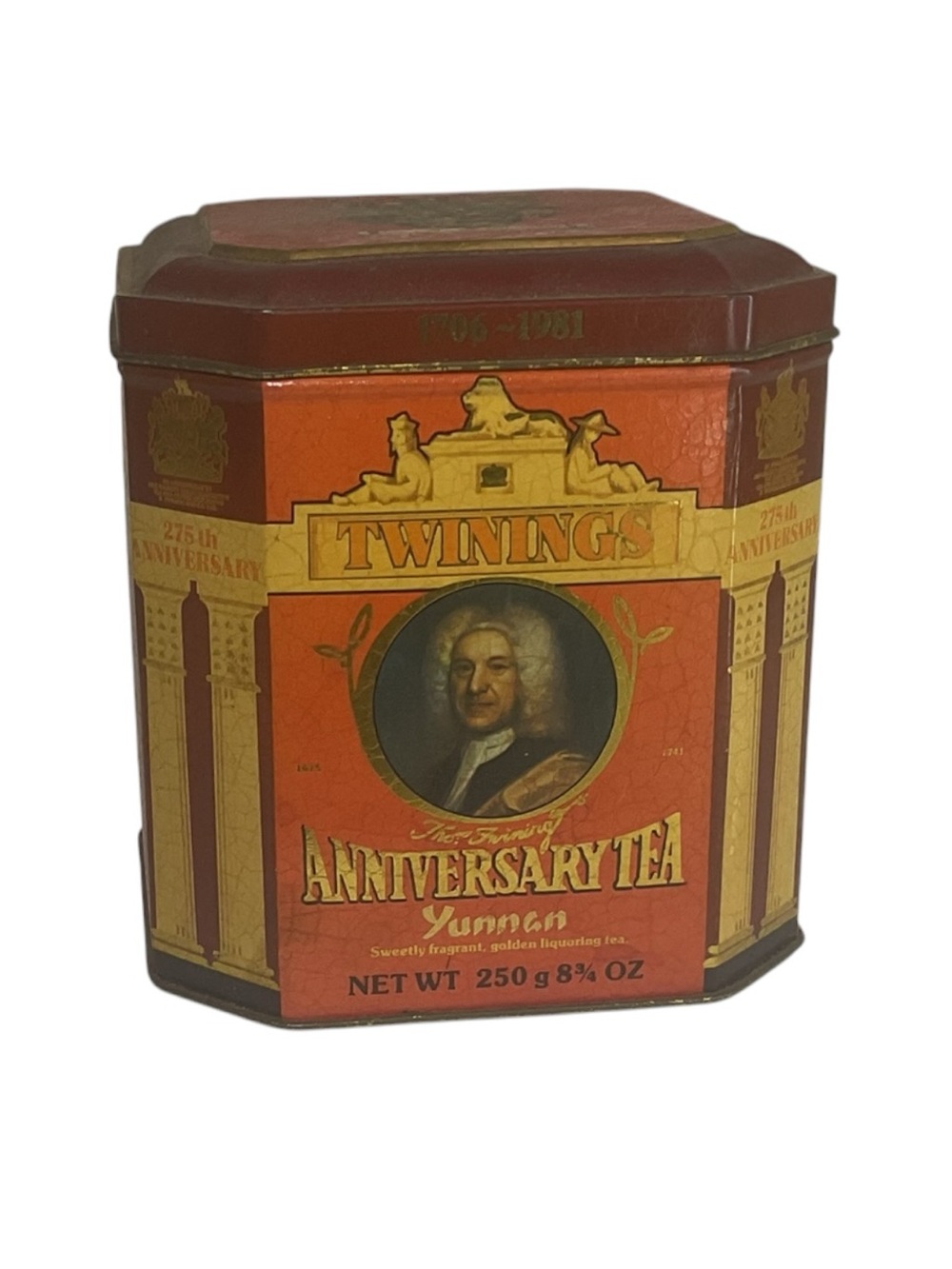 Vintage Twinings 275th Anniversary Tea Tin Yunnan Tea Canister England 1981